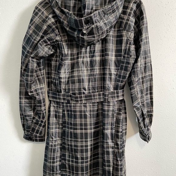 Columbia Black and Gray Trench Coat with Hood - Picture 7 of 8